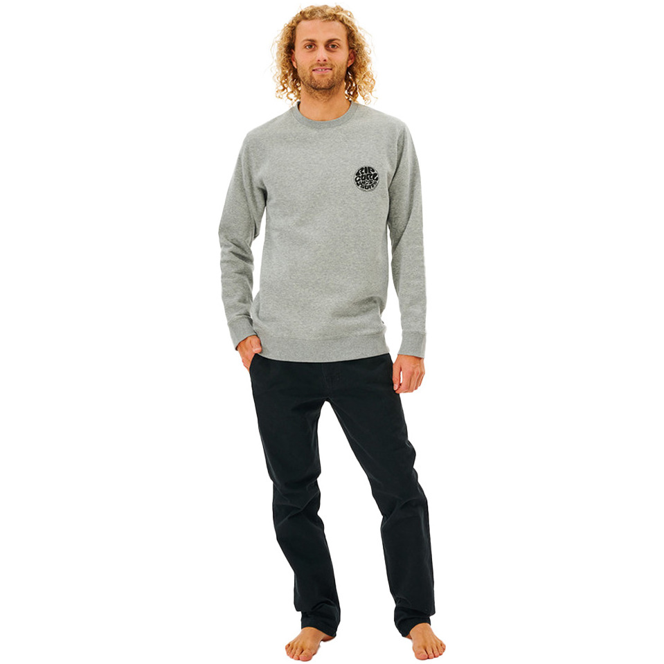 2026 Rip Curl Mens Wetsuit Icon Crew Fleece Jumper CFEHN9 - Grey Marle